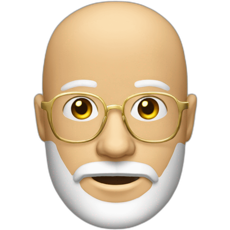 Bald-head-gold-rim-glasses-light-beard emoji