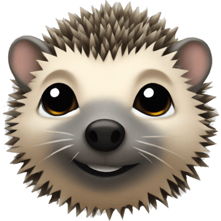 hedgehog with black muzzle emoji