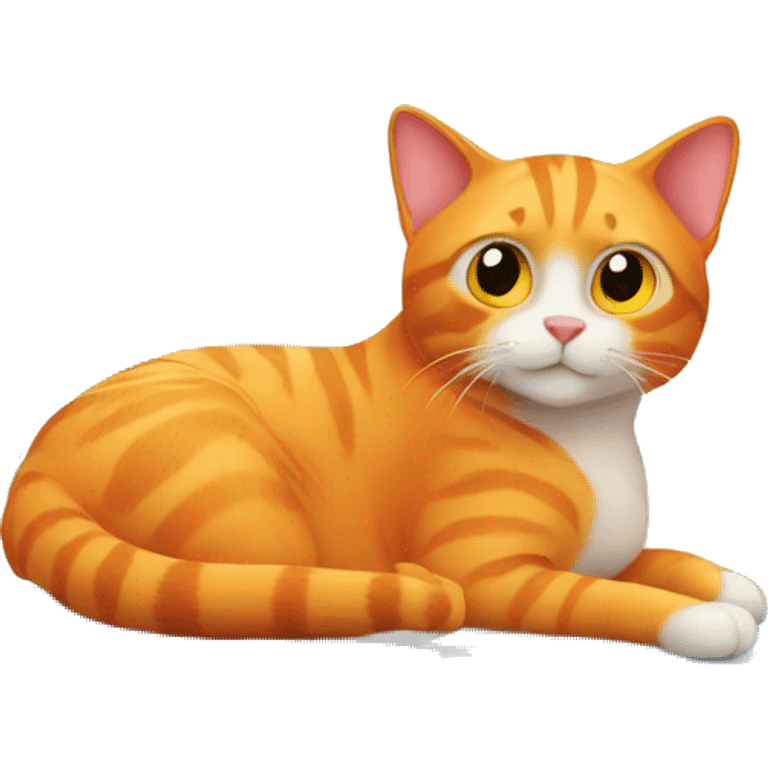 Orange cat on vacation  emoji