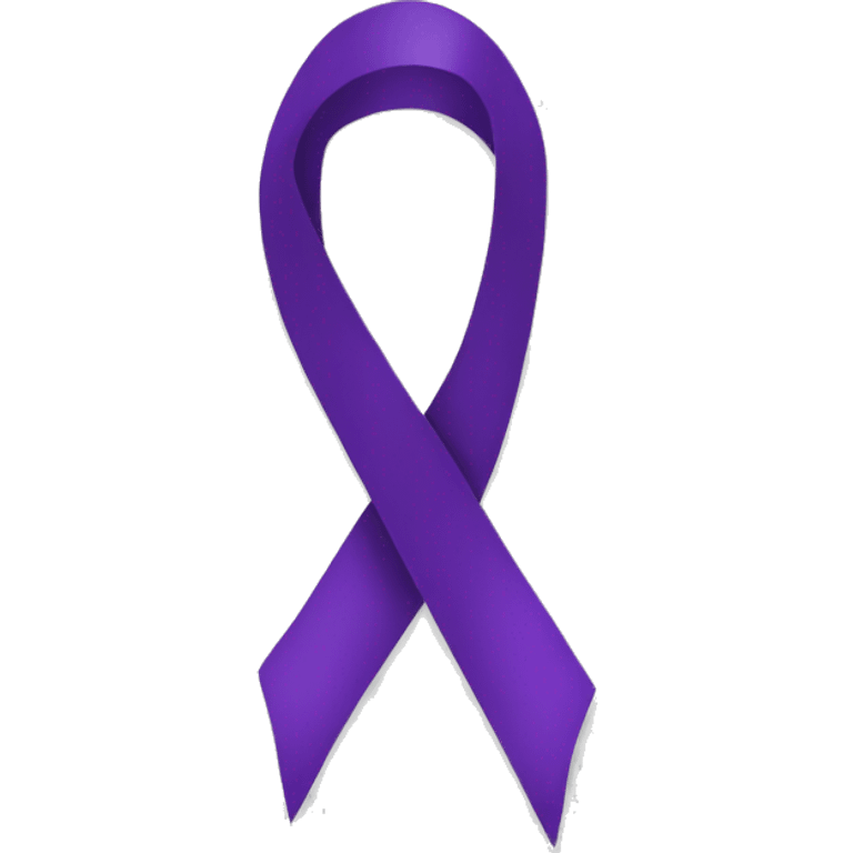 Single purple ribbon on transparent background emoji