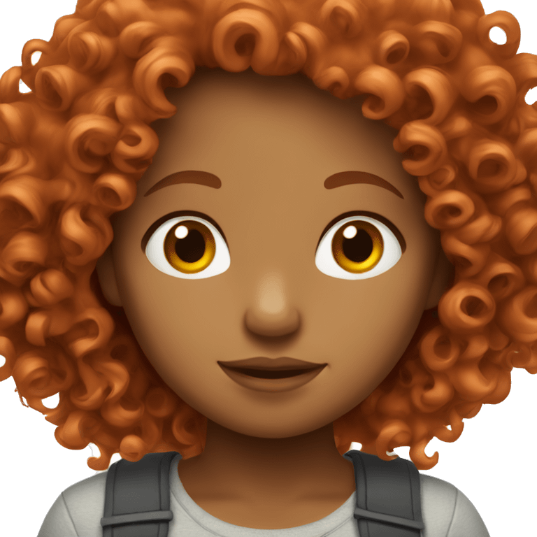 Curly haired redhead girl emoji