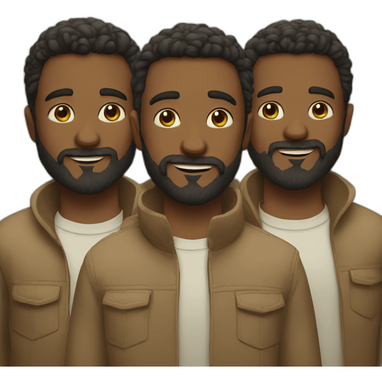 three brothers, two of them with beard emoji