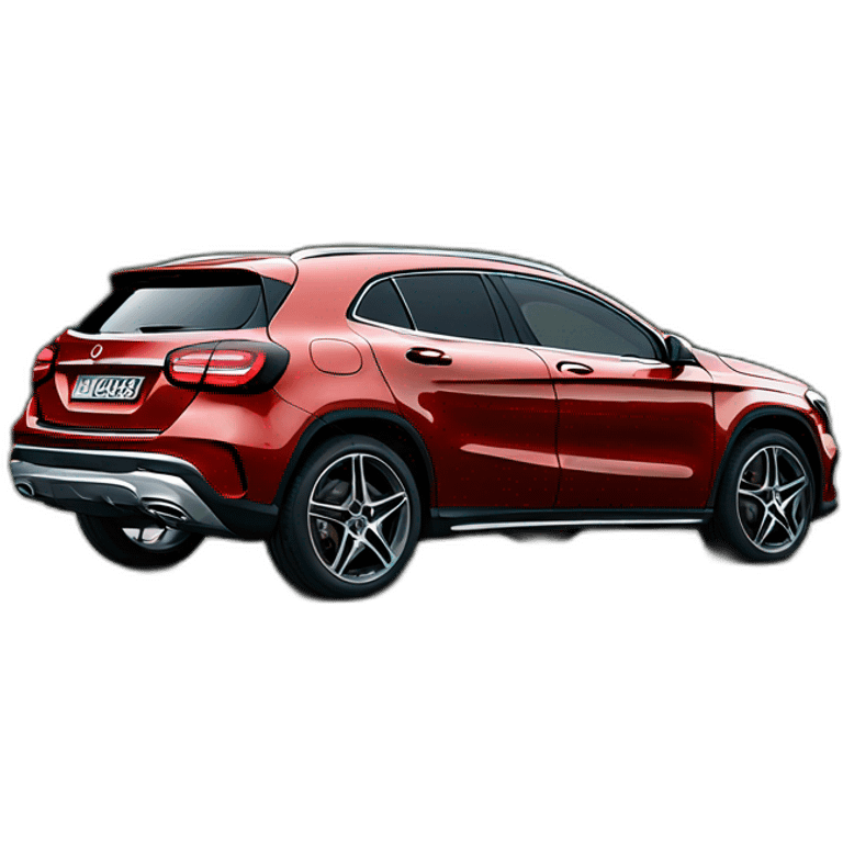 A red mercedes GLA emoji, 2d, cartooney emoji