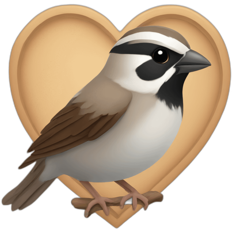 Sparrow Heart Symbol emoji