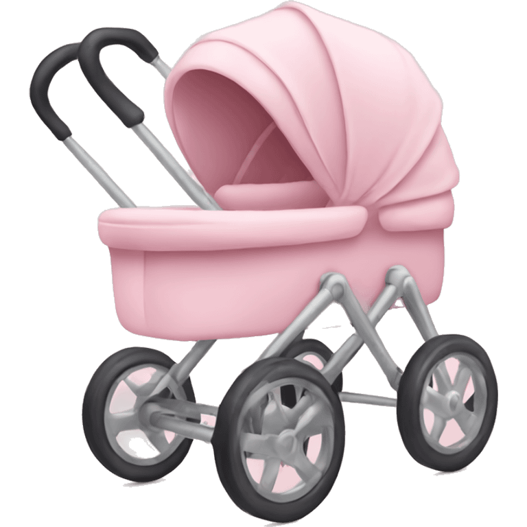 Light pink baby stroller cute emoji