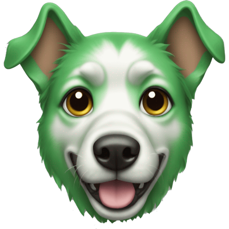 green dog emoji