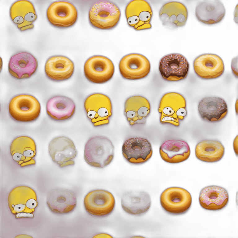 Homer simpson eat a donut emoji