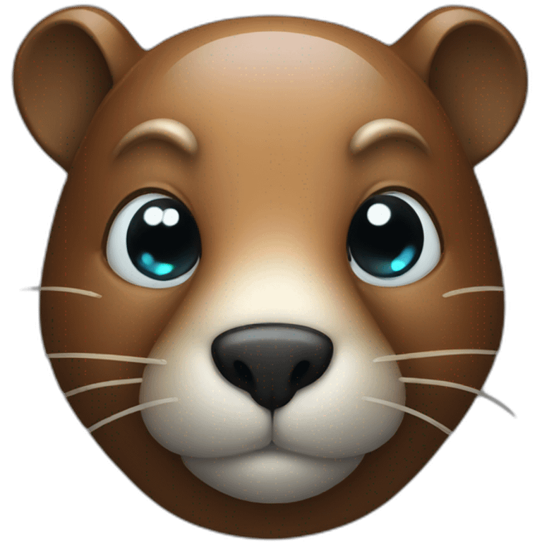 Holographic beaver emoji