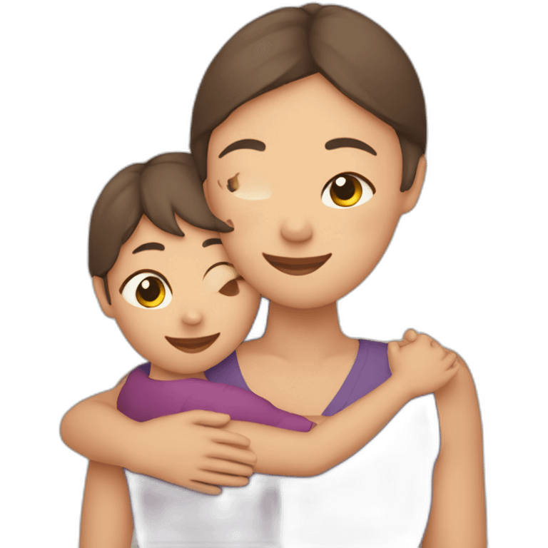 child in his mother's arms emoji