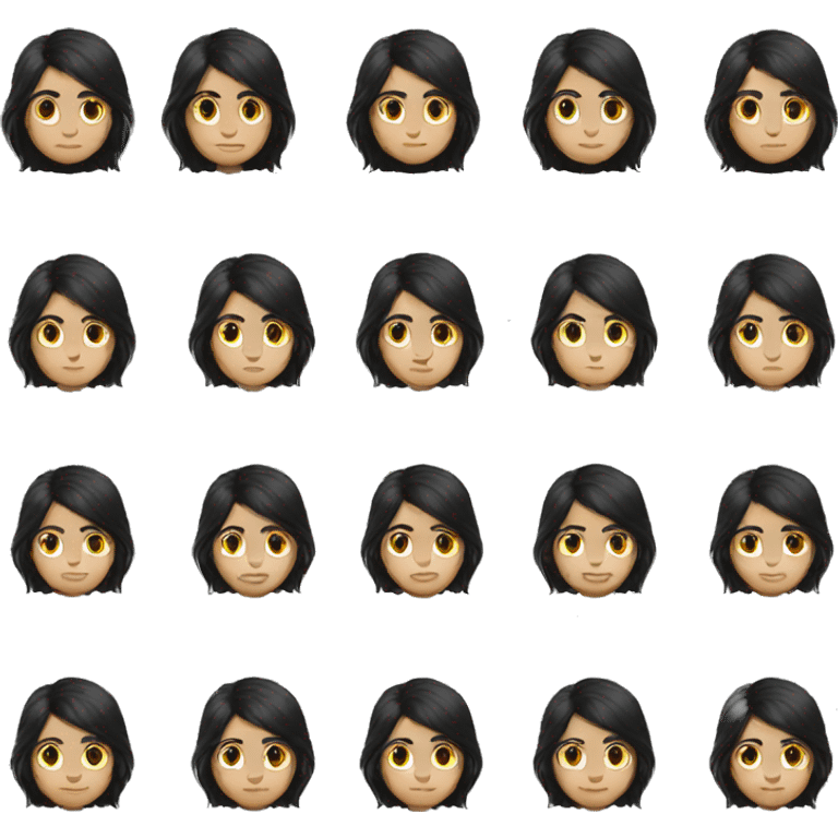 european teenager boy long black hair emoji