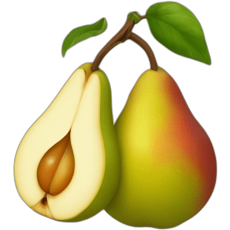 Poire et pêche emoji