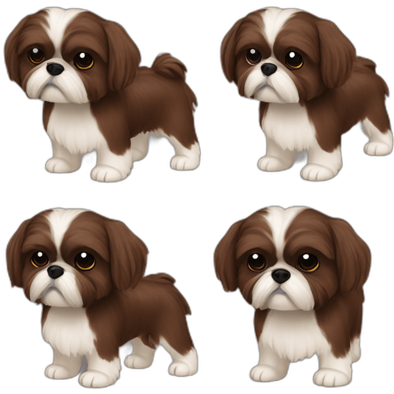 chocolate brownShih Tzu emoji