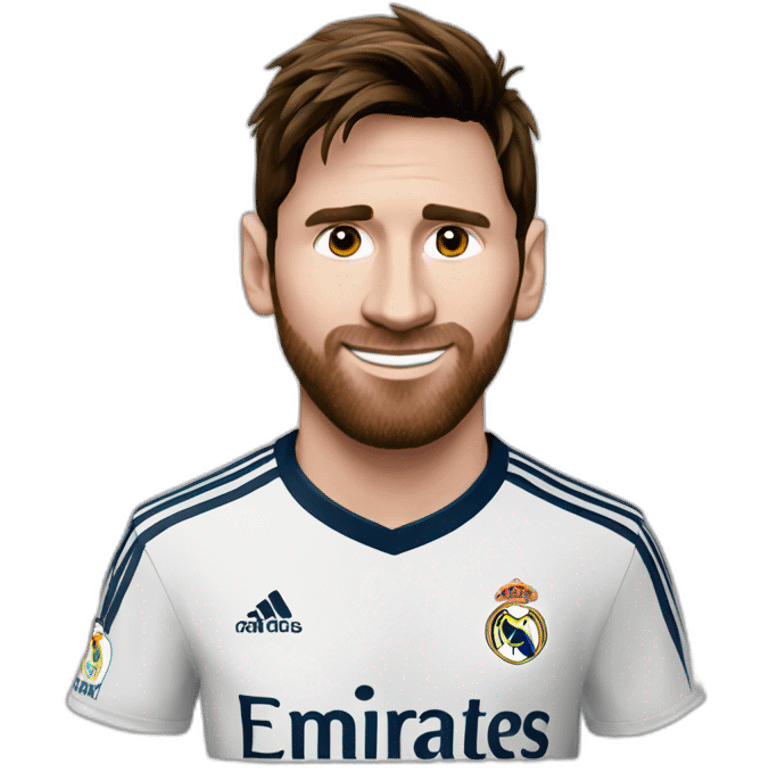 Messi with real madrid t shirt emoji