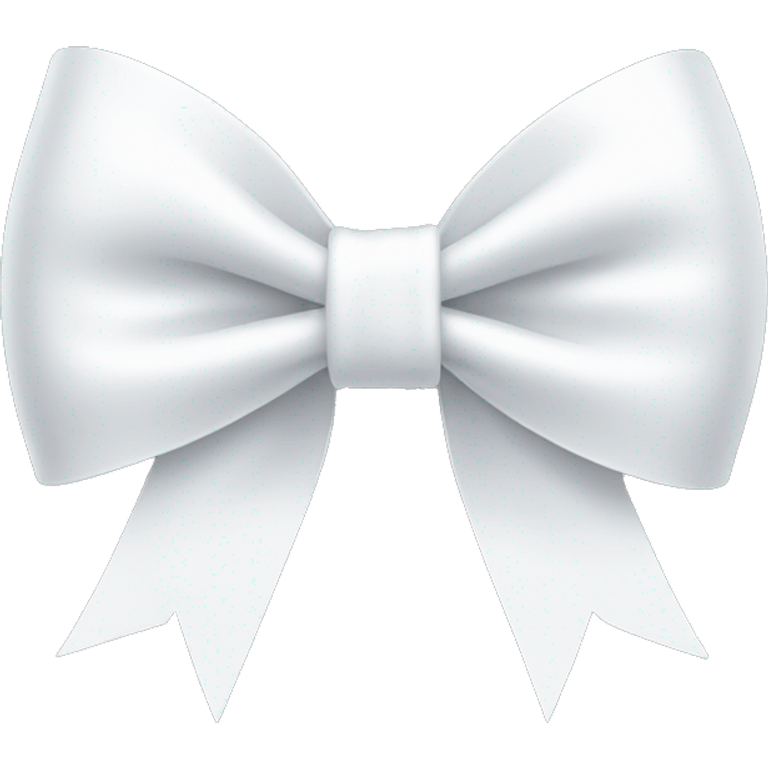 White bow on white bow emoji