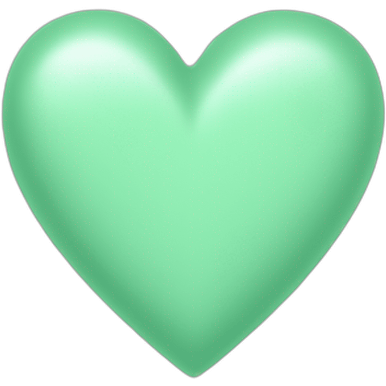 Mint green heart emoji