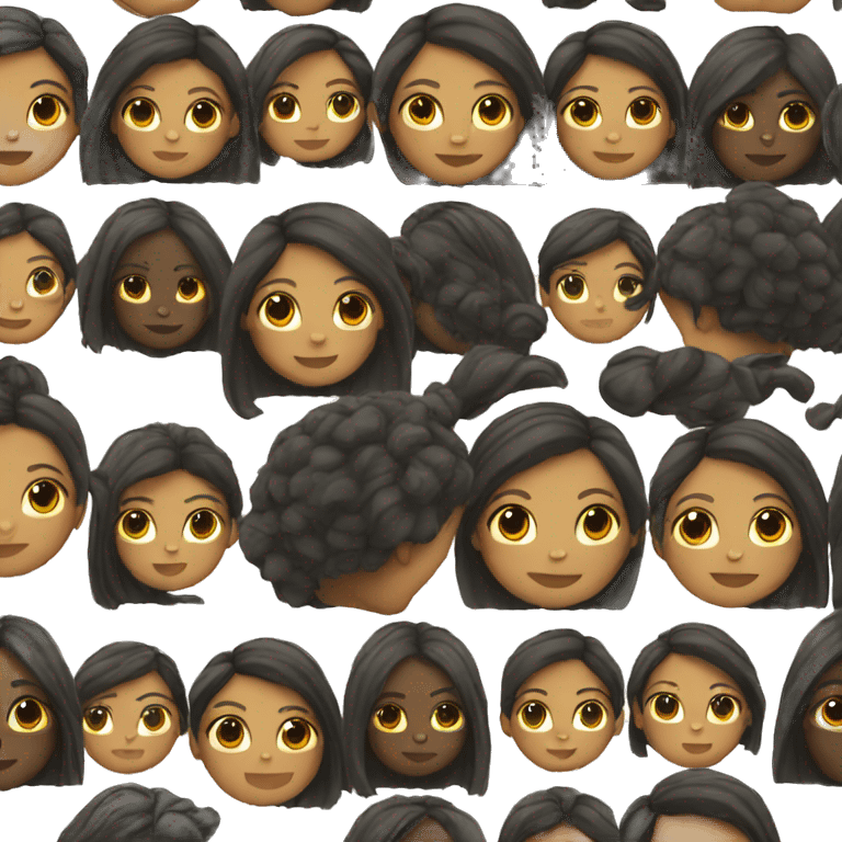 Black girl with straight hair emoji