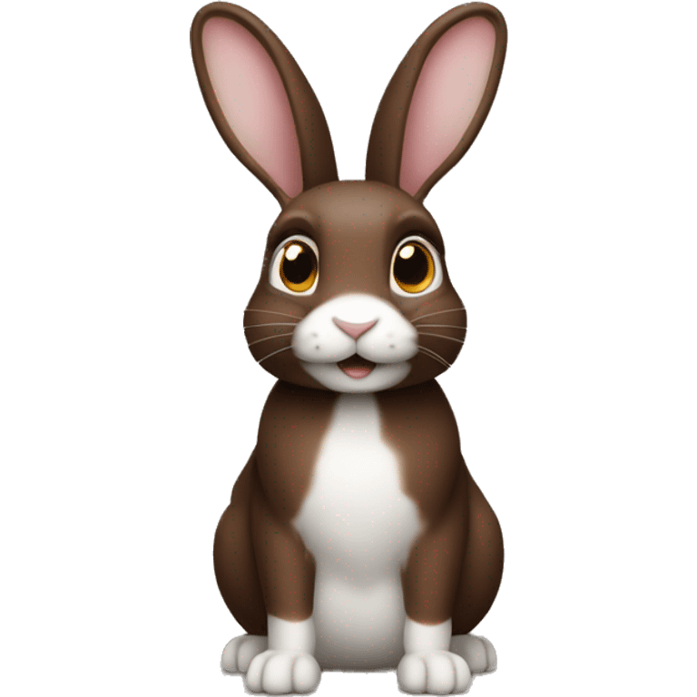 Lapin tout marron foncé petit  emoji