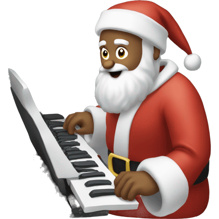 santa typing keyboard emoji