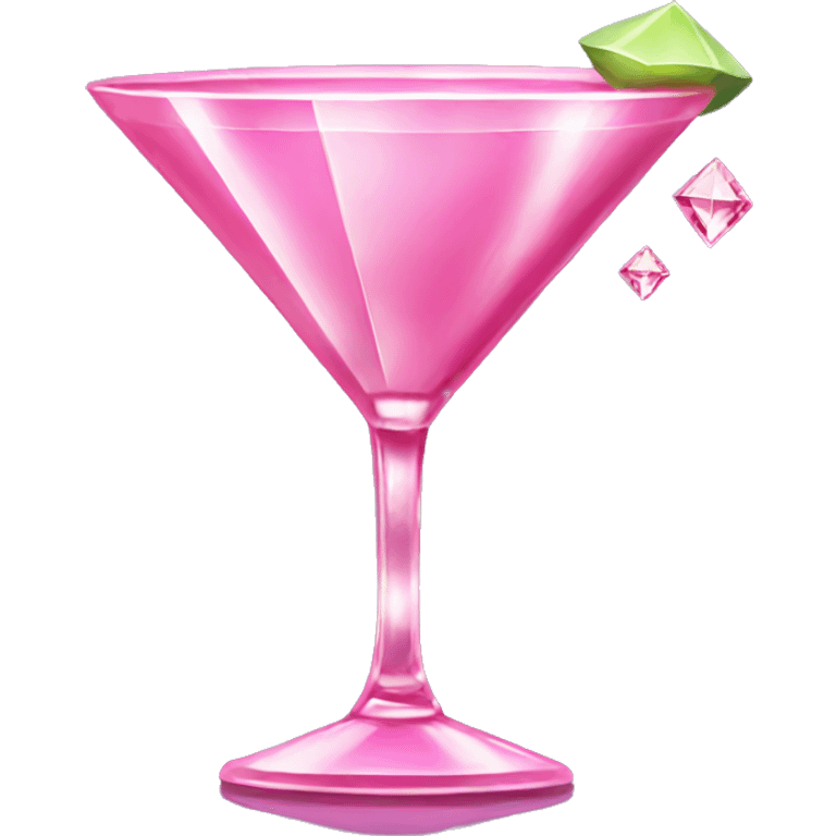 Pink diamond martini emoji