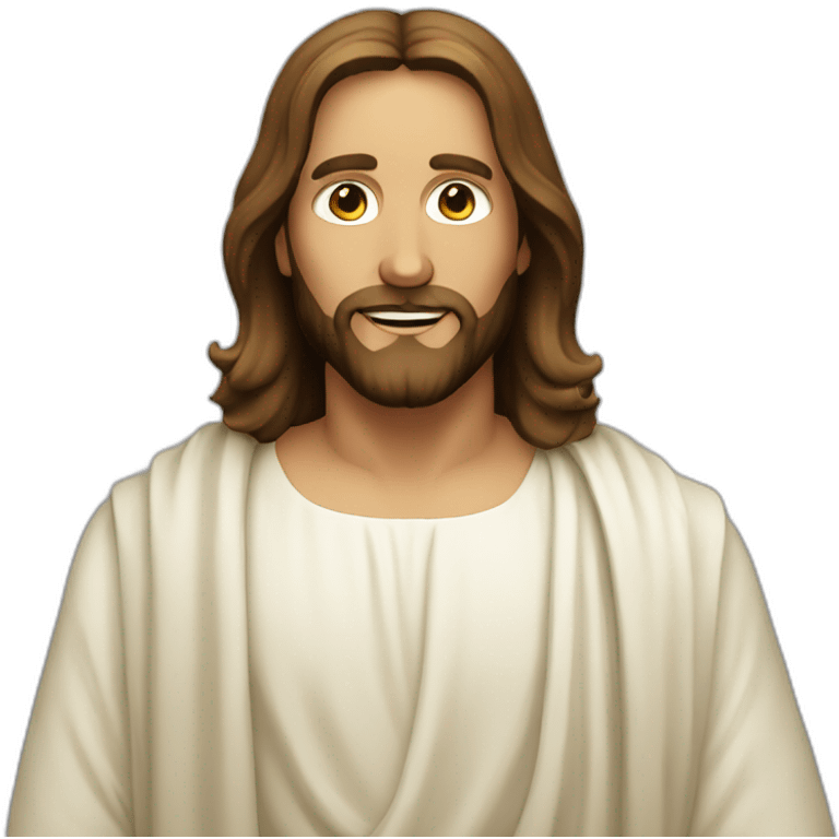 Jesus on a party emoji