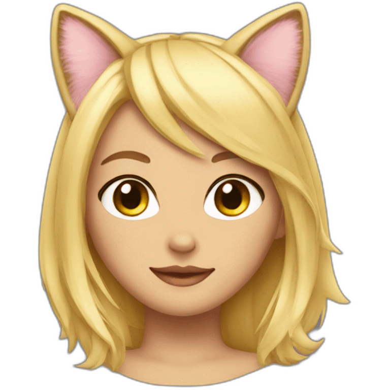 sexy blonde cat ears emoji