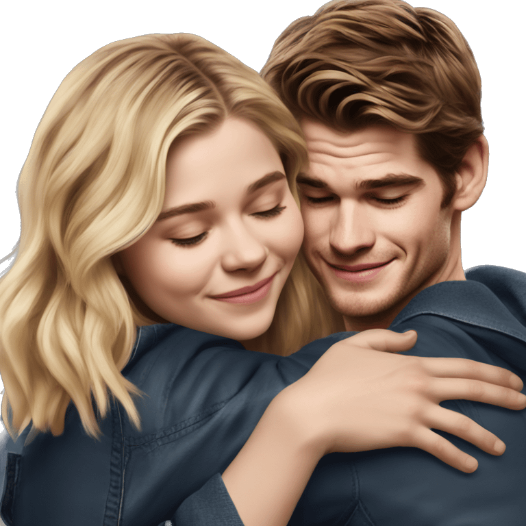 Chloe grace moretz hugging Andrew Garfield  emoji