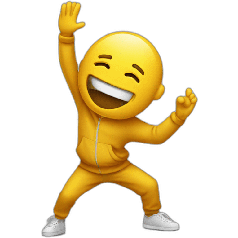 Personne qui fait un dab emoji