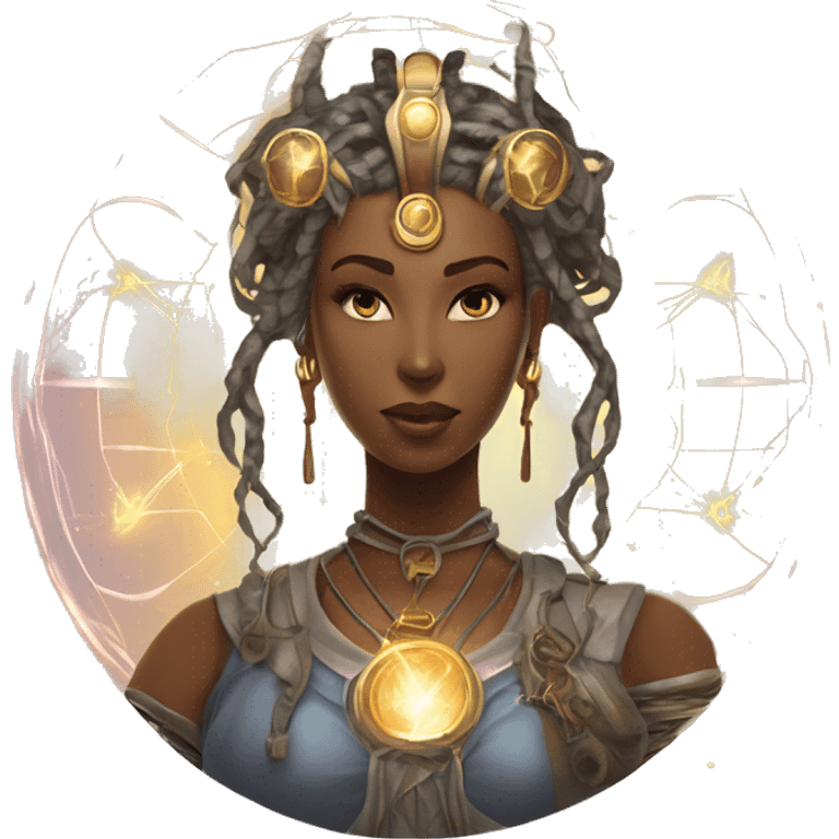 Technomancy Goddess is a mystical being who controls both magic and technology. She can cast spells on technological networks. Her powers blend the ancient art of magic with advanced cybernetics and technology. She can command machines emoji