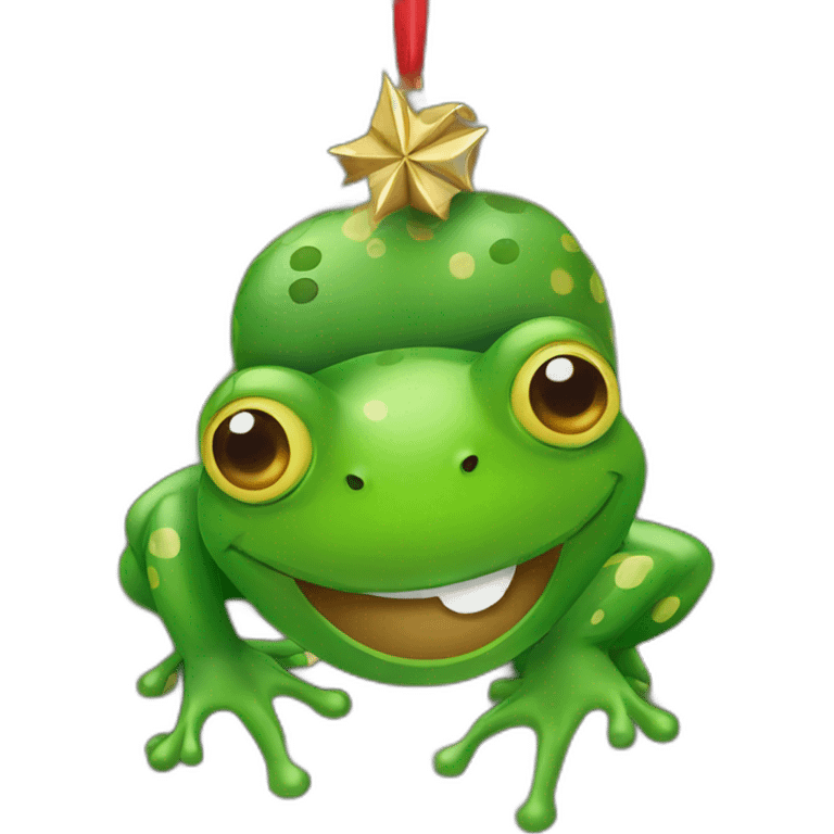 frogs on the Christmas tree without needles emoji