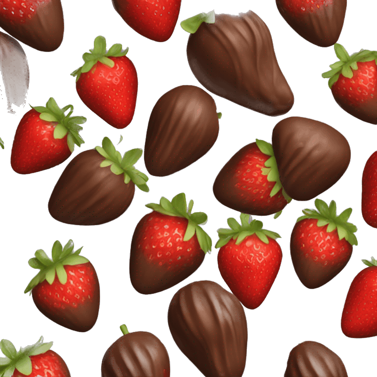 Chocolate covered strawberries emoji