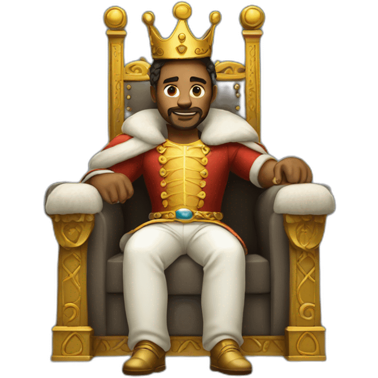 King sitting on a throne emoji