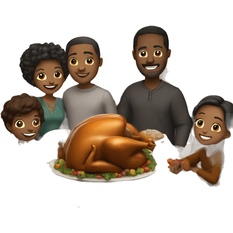 Happy Thanksgiving family time emoji