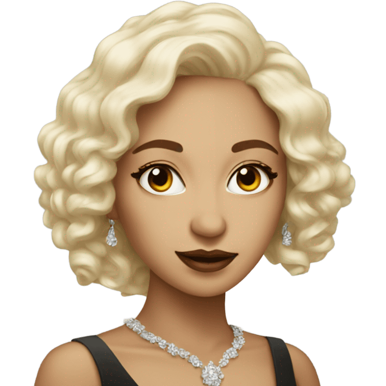 elegant light-skinned beauty portrait emoji