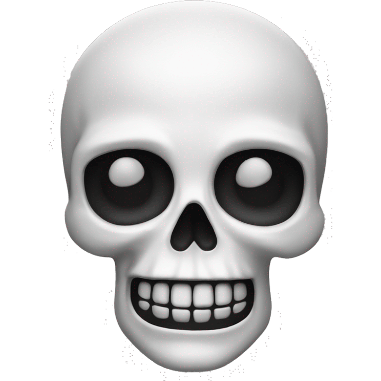 skull emoji, white and black colors only emoji