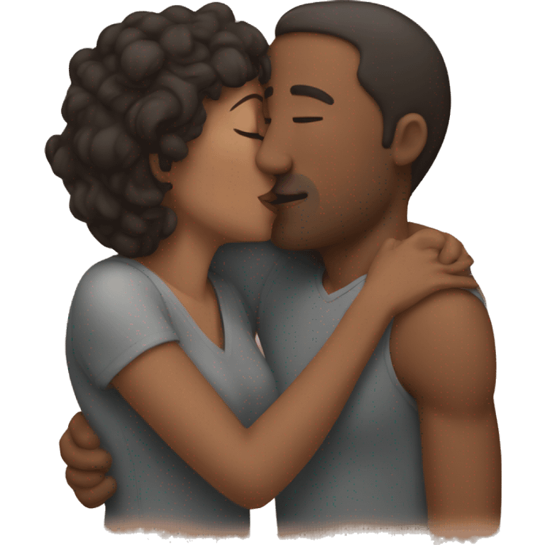 Woman and man kissing emoji