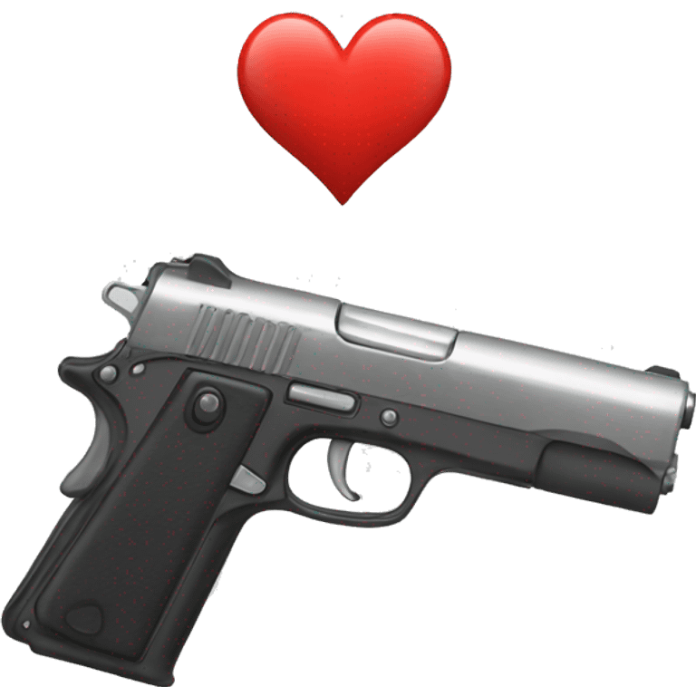 Gun with a heart  emoji