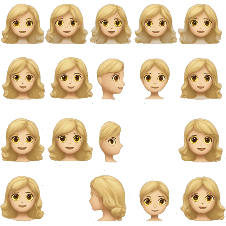 mujer rubia con rulos emoji