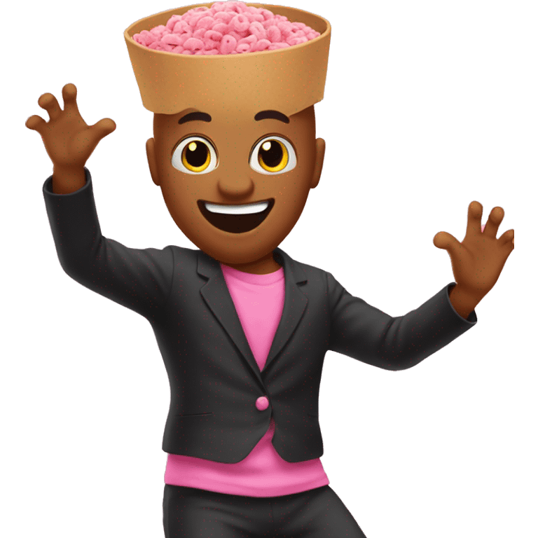 Pink cereal dancing  emoji