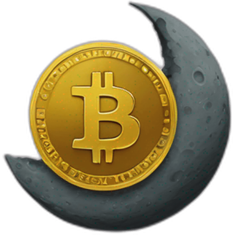 bitcoin on the moon emoji