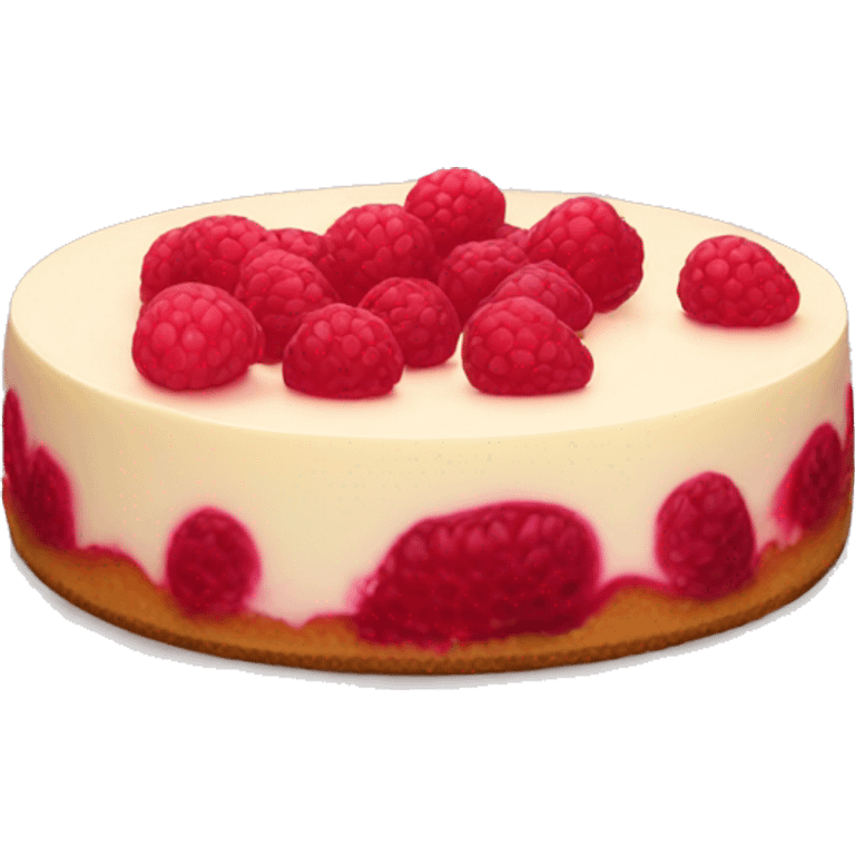 Raspberry cheesecake emoji