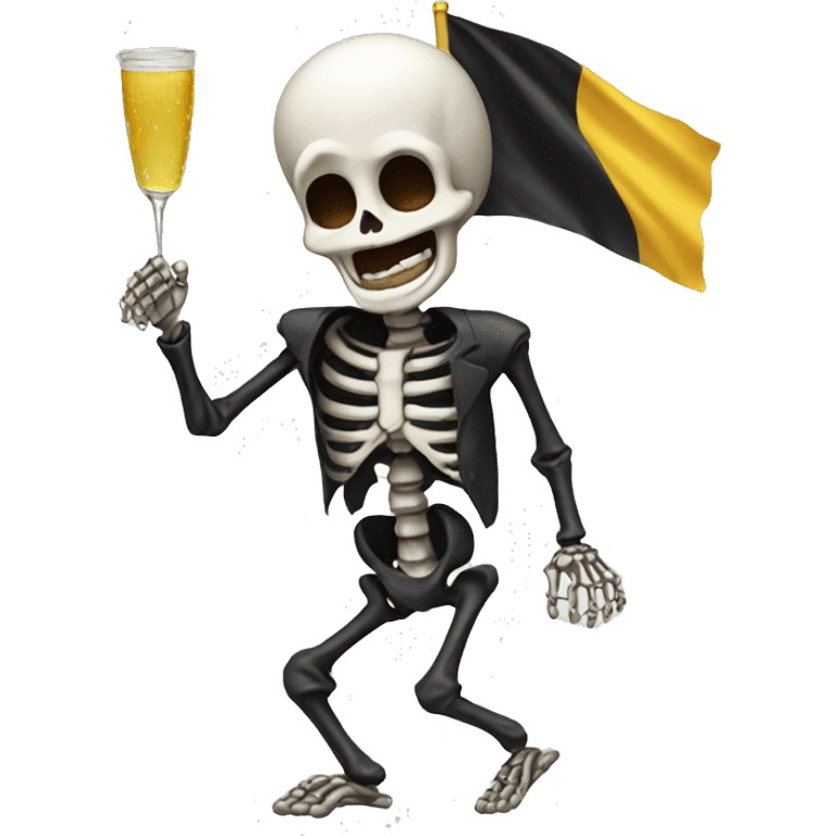 Celebrating skeleton emoji