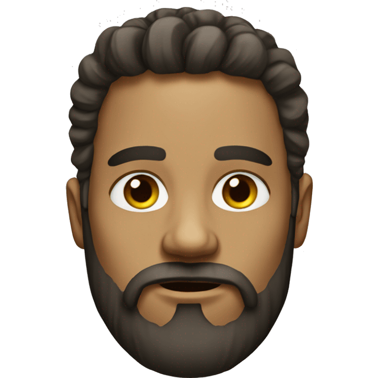 realistic male portrait with beard and locks emoji