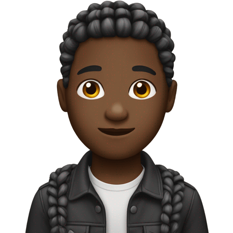 black boy with braids  emoji