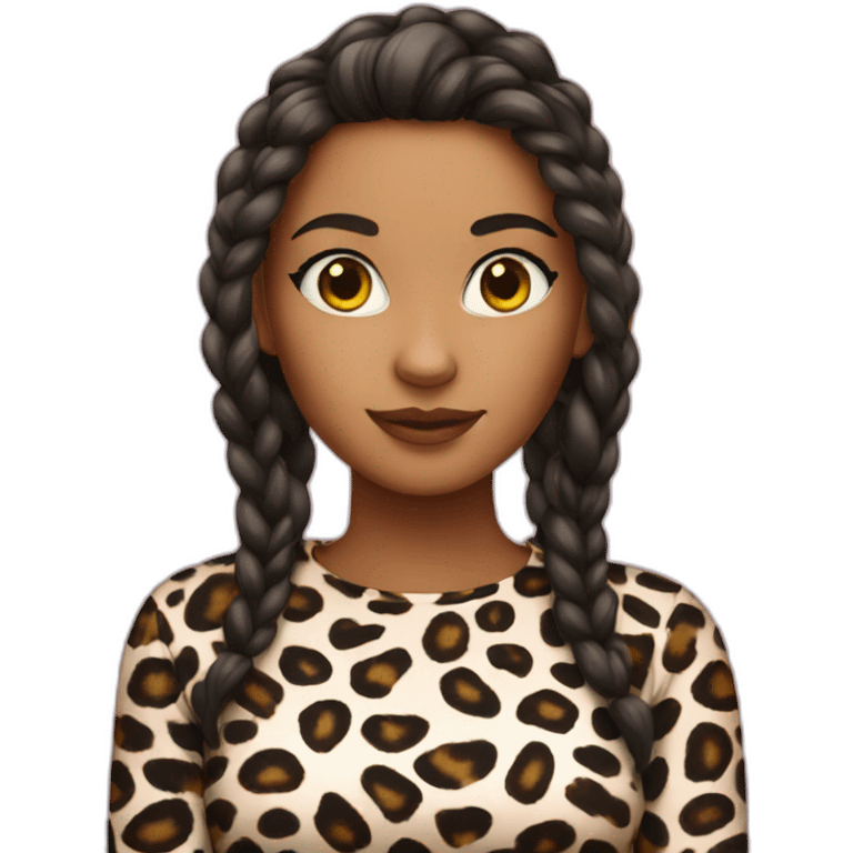 Girl leopard emoji