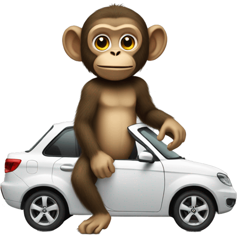 Monkey selling a car  emoji