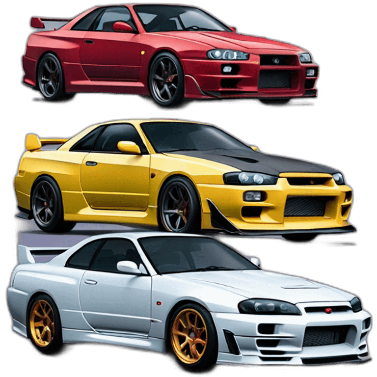 nissan skyline gtr r34 mix with toyota supra mk4 emoji