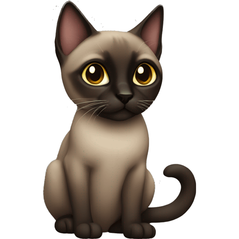 Dark Siamese cat emoji