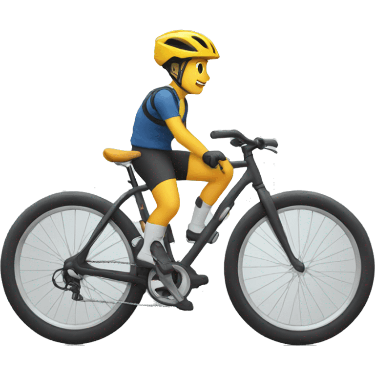 Chat qui fait du vélo  emoji