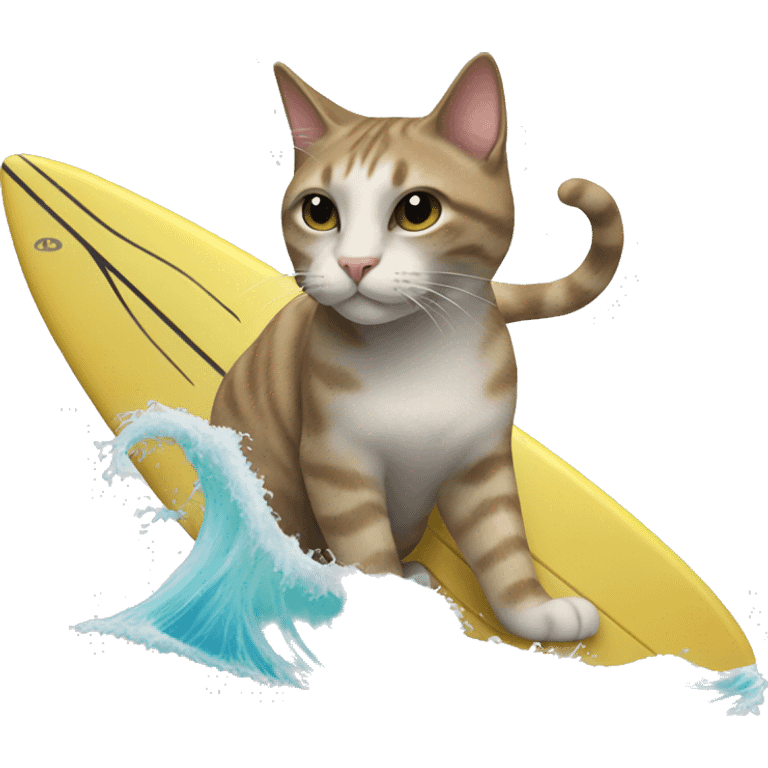 cat on a surf emoji