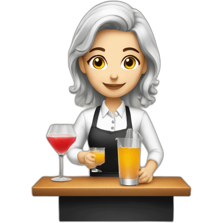 Bartender Girl making drink emoji